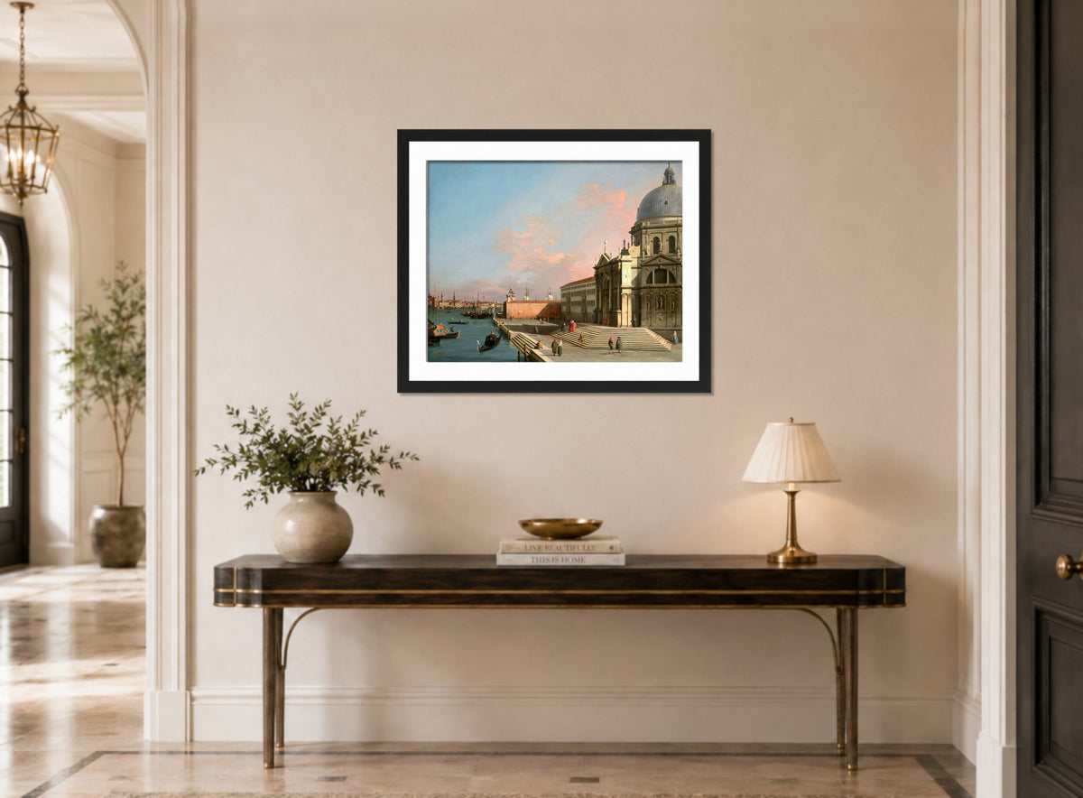 Canaletto Print, Venice, the Grand Canal looking East with Santa Maria della Salute — hallway