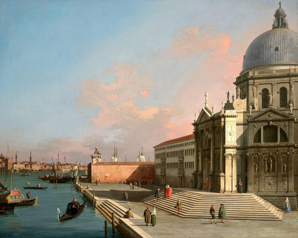 Canaletto Print, Venice, the Grand Canal looking East with Santa Maria della Salute — unframed