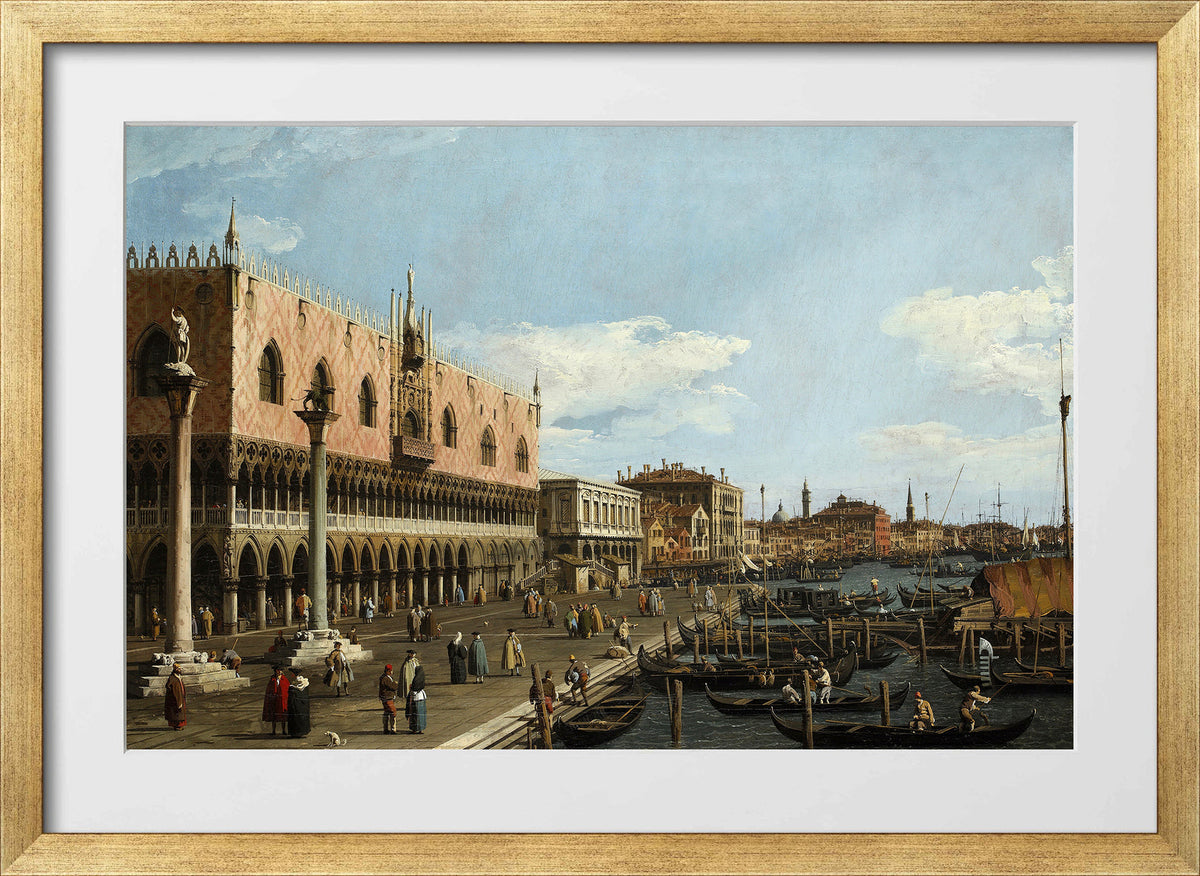 Canaletto Print, Venice, the Riva degli Schiavoni — gold frame
