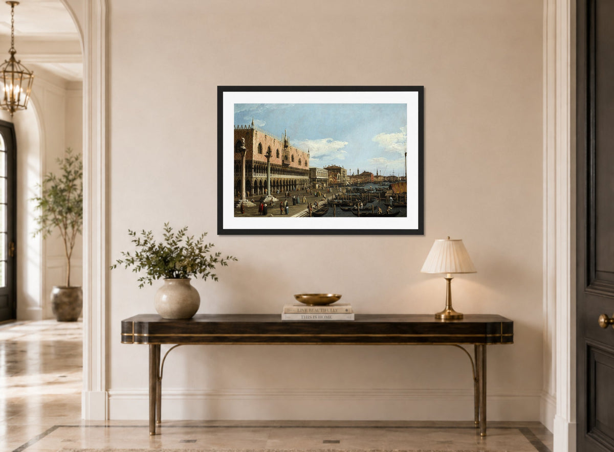 Canaletto Print, Venice, the Riva degli Schiavoni — hallway