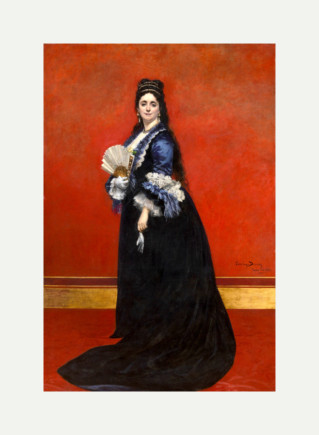 Carolus-Duran Print, Countess Rattazzi, née Maria-Laetitia Bonaparte-Wyse (1872) — rolled canvas