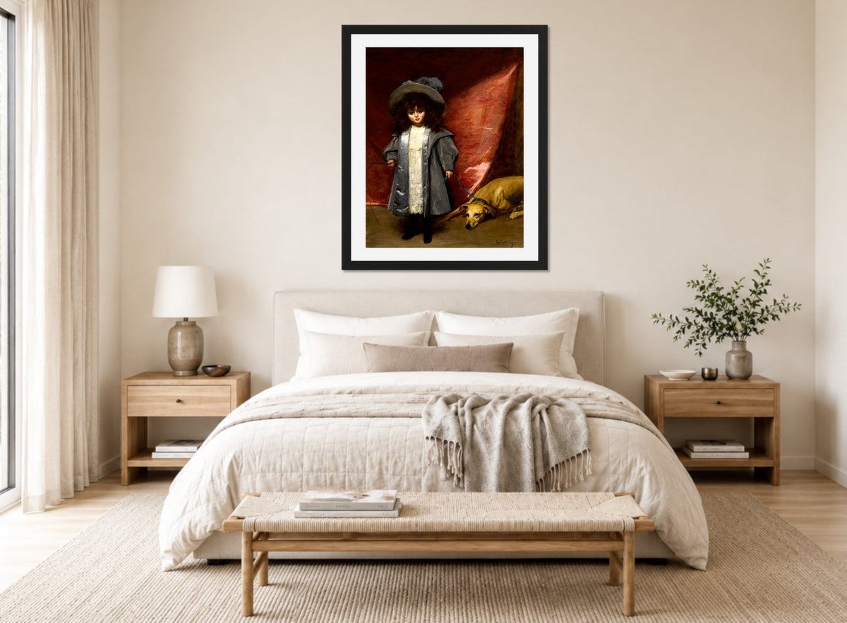 Carolus-Duran Print, Child with Dog (1899) — bedroom