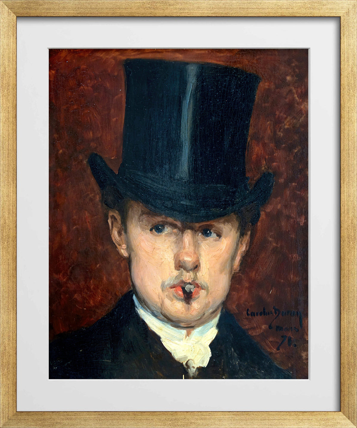 Carolus-Duran Print, Gustave Tempelaere (1871) — gold frame