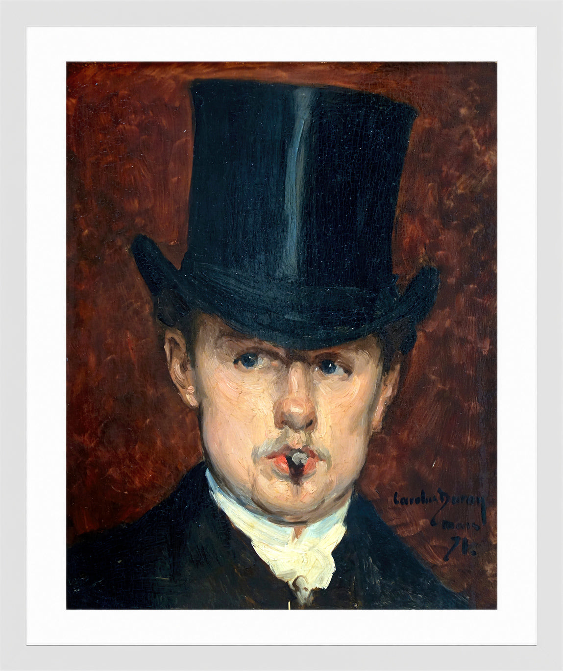 Carolus-Duran Print, Gustave Tempelaere (1871) — white frame