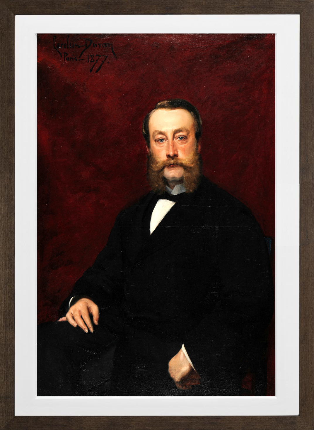 Carolus-Duran Print, Henri Alexandre Louis Pommery (1877) — brown frame