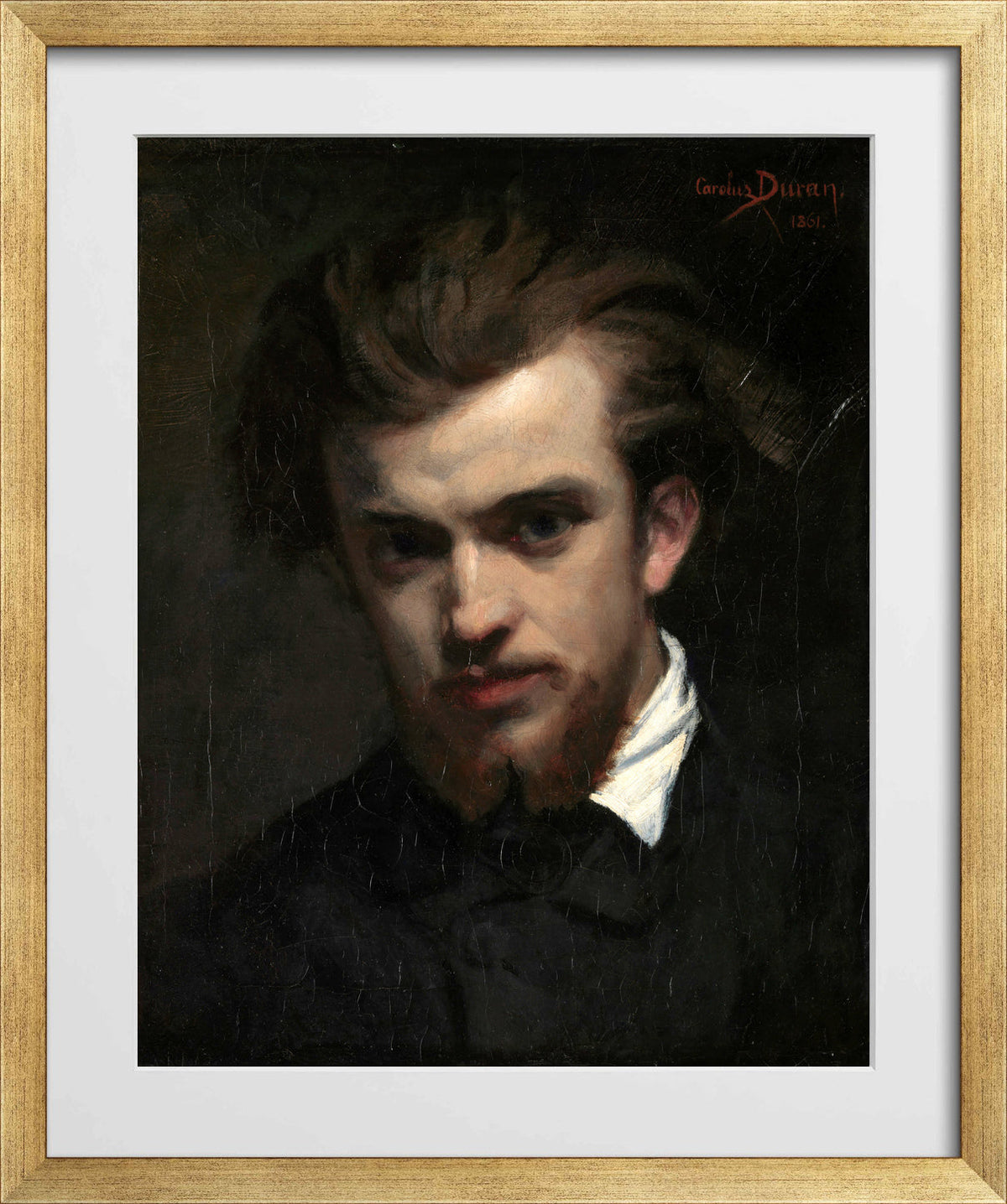 Carolus-Duran Print, Henri Fantin-Latour (1861) — gold frame