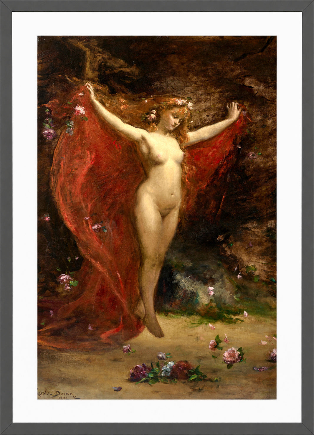 Carolus-Duran Print, La Vision (The Vision) (1883) — dark grey frame