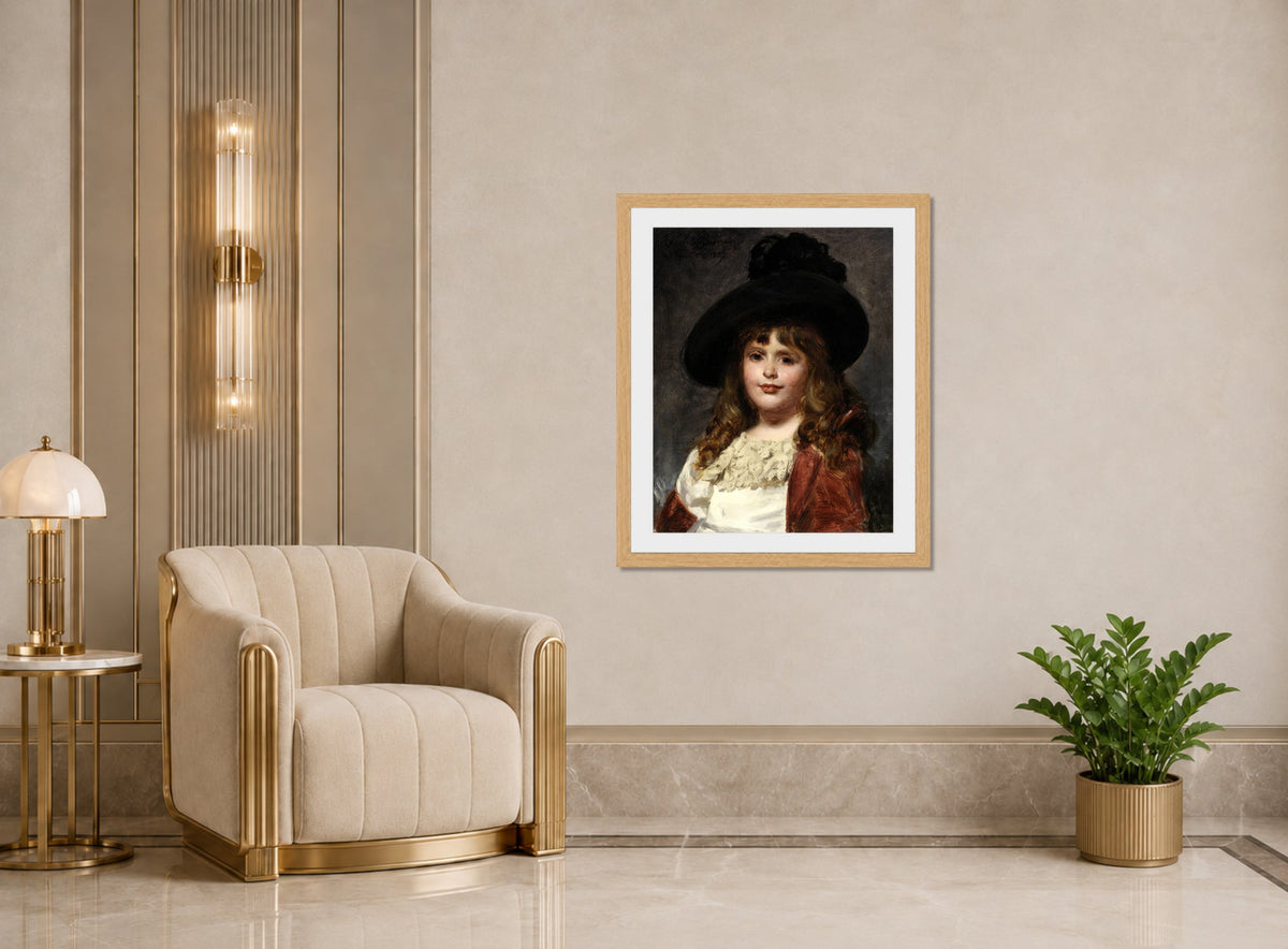 Carolus-Duran Print, Laura at Seven (1887) — art deco roomset