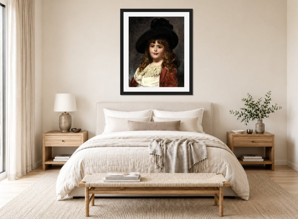 Carolus-Duran Print, Laura at Seven (1887) — bedroom