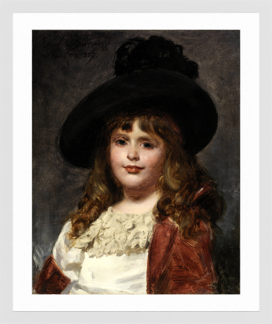 Carolus-Duran Print, Laura at Seven (1887) — white frame