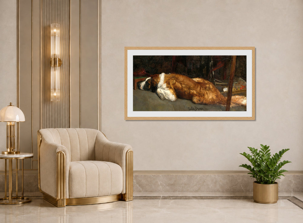 Carolus-Duran Print, Le Chien (The Dog) (1861) — art deco roomset