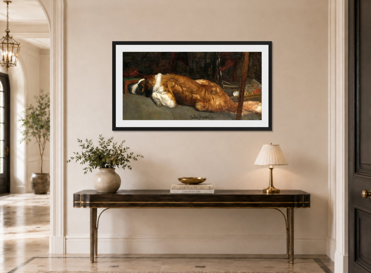 Carolus-Duran Print, Le Chien (The Dog) (1861) — hallway