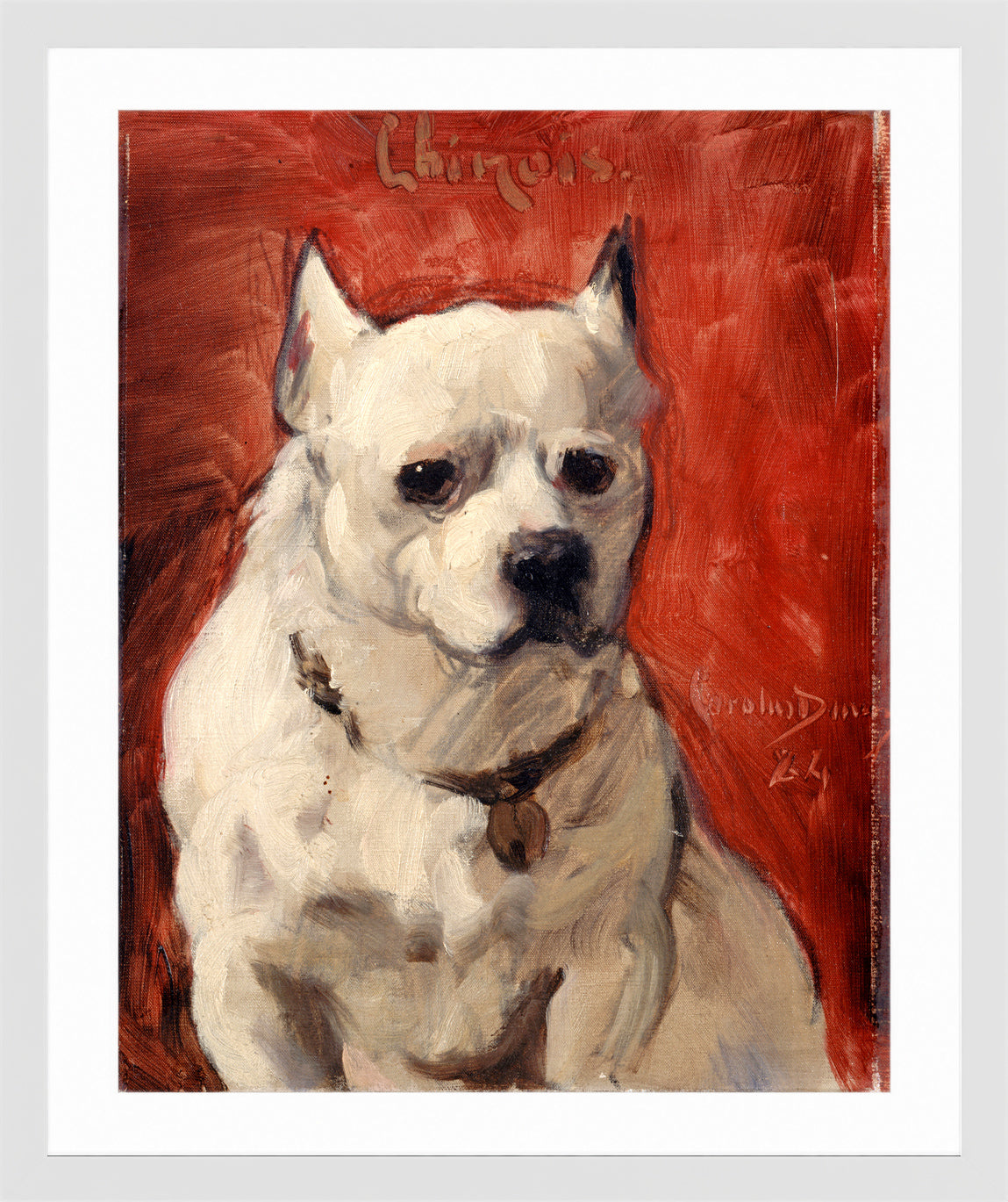 Carolus-Duran Print, Le Chien Chinois (The Chinese Dog) (1884) — white frame