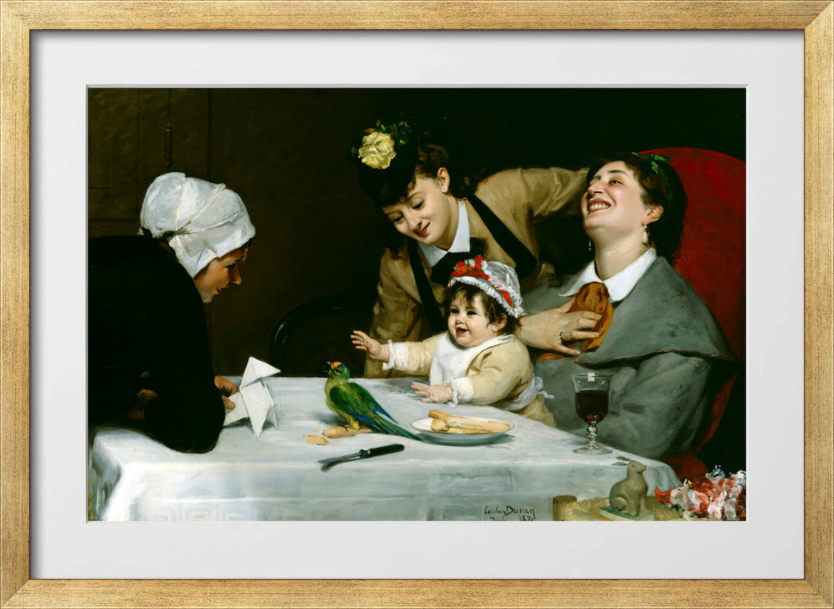 Carolus-Duran Print, Merrymakers (1870) — gold frame