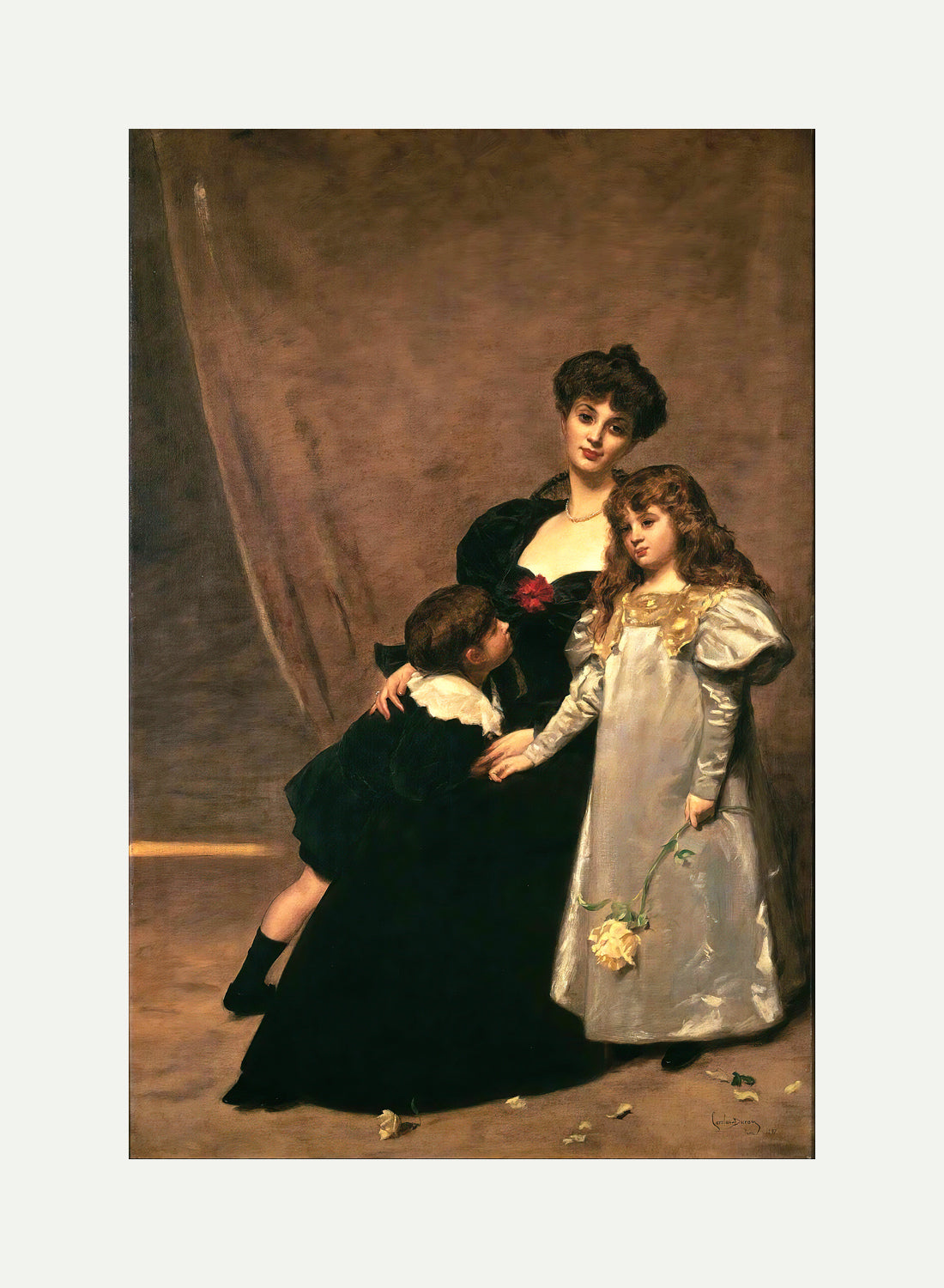 Carolus-Duran Print, Mother and Children (Madame Feydeau and Her Children) (1897) — rolled canvas