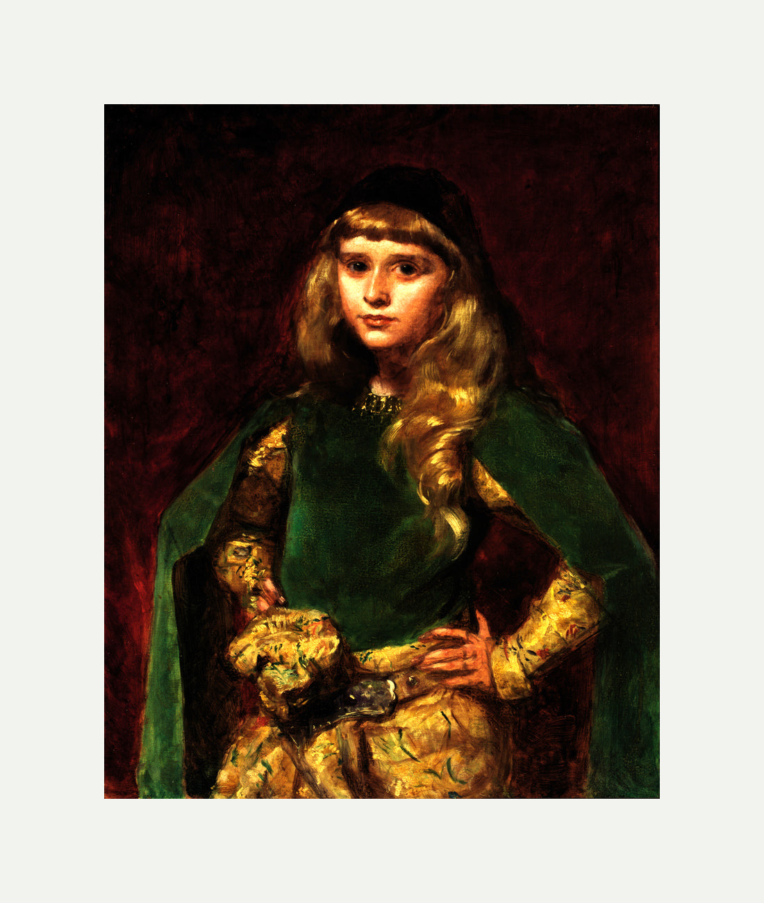 Carolus-Duran Print, Natalie at Ten (1887) — rolled canvas