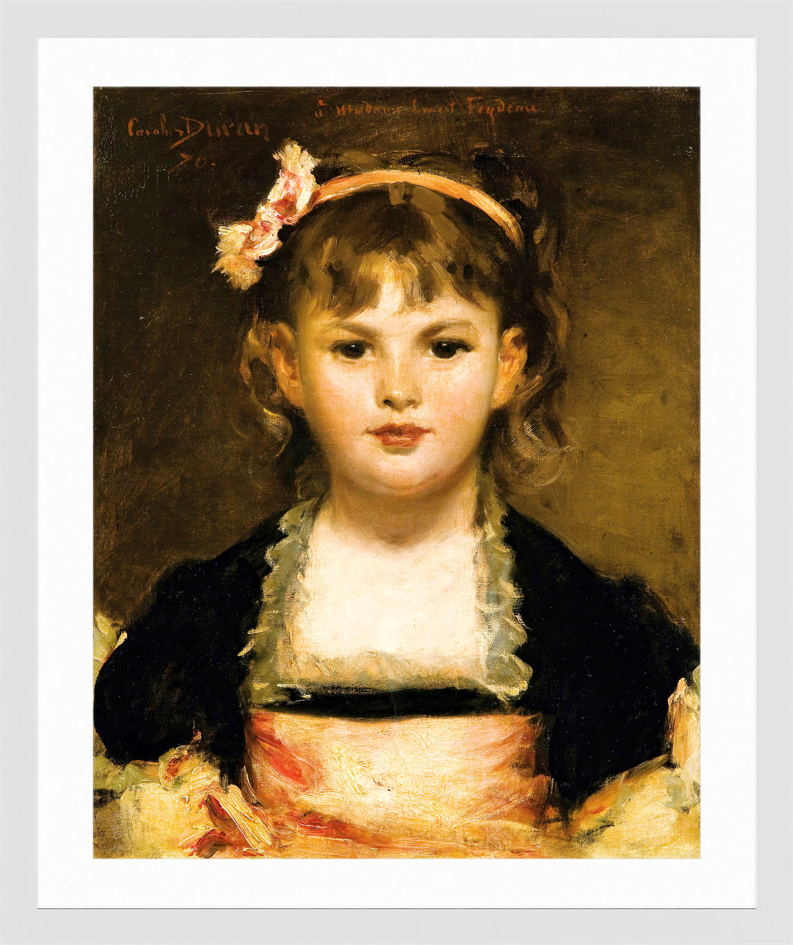 Carolus-Duran Print, Portrait of a Young Girl (1870) — white frame