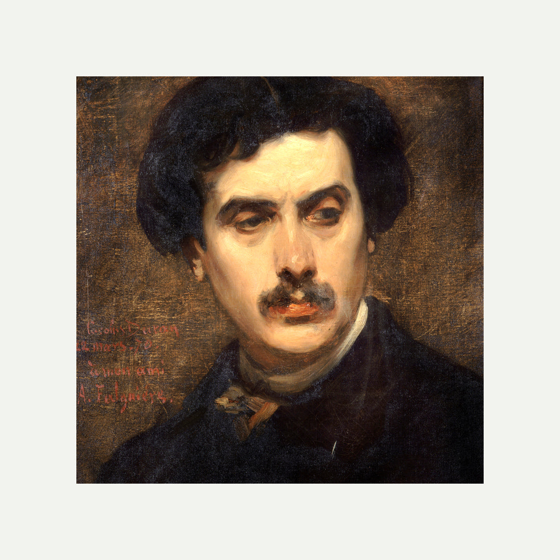 Carolus-Duran Print, Portrait of Alexandre Falguière (1870) — rolled canvas