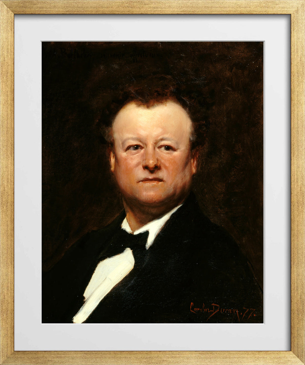 Carolus-Duran Print, Portrait of Jean-François Berthelier (1877) — gold frame