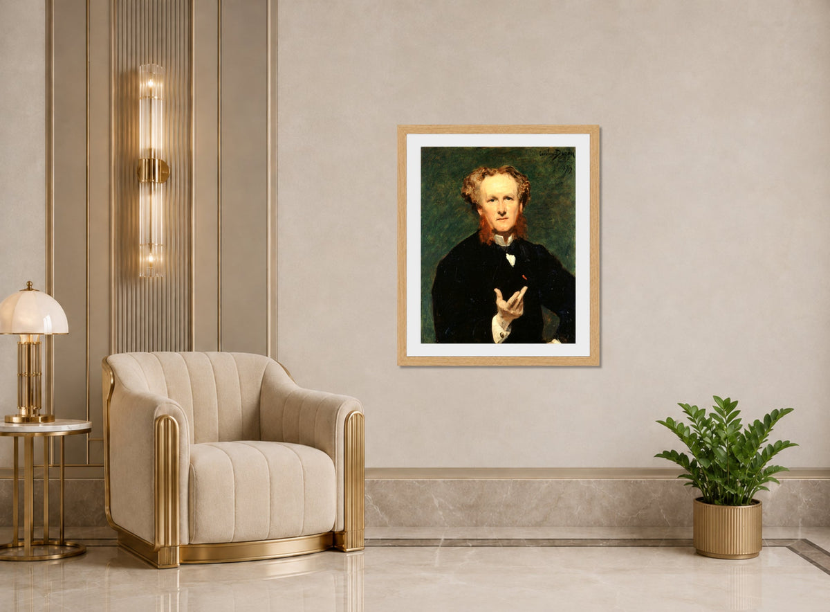 Carolus-Duran Print, Portrait of Étienne Haro (1873) — art deco roomset