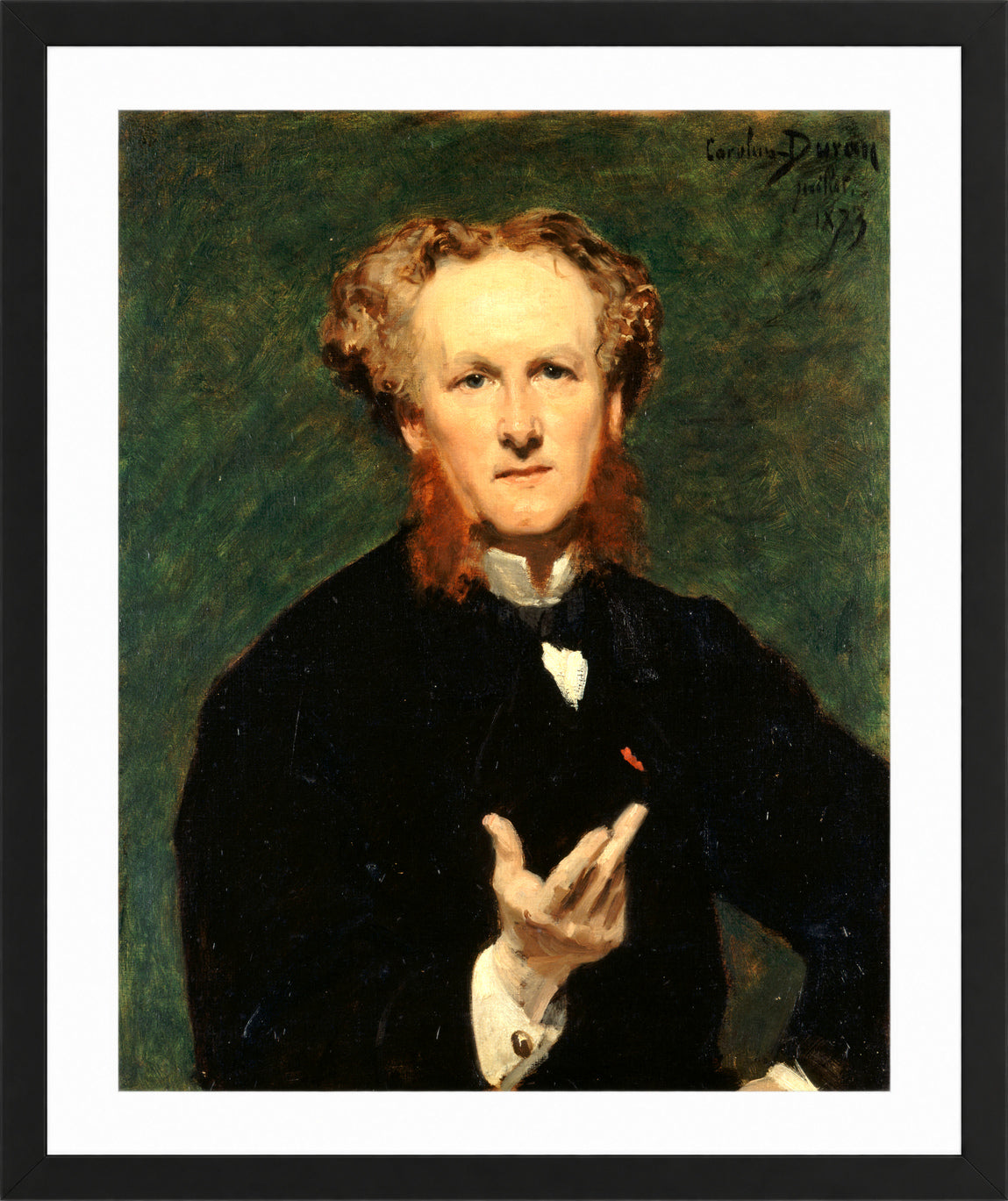 Carolus-Duran Print, Portrait of Étienne Haro (1873) — black frame