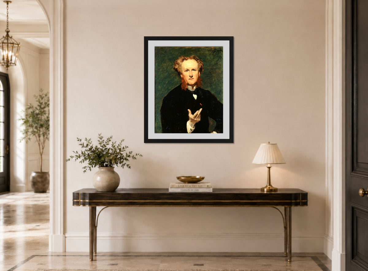 Carolus-Duran Print, Portrait of Étienne Haro (1873) — hallway