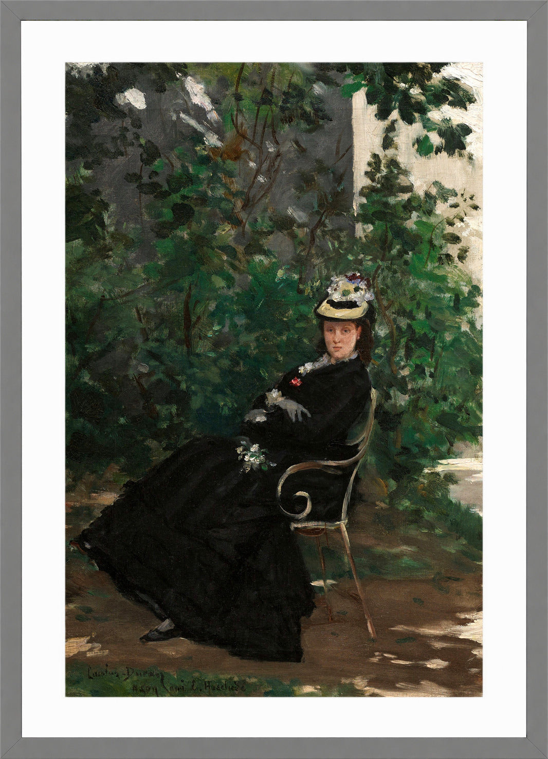 Carolus-Duran Print, Portrait of Madame Alice Hoschedé (between 1872 and 1878) — light grey frame