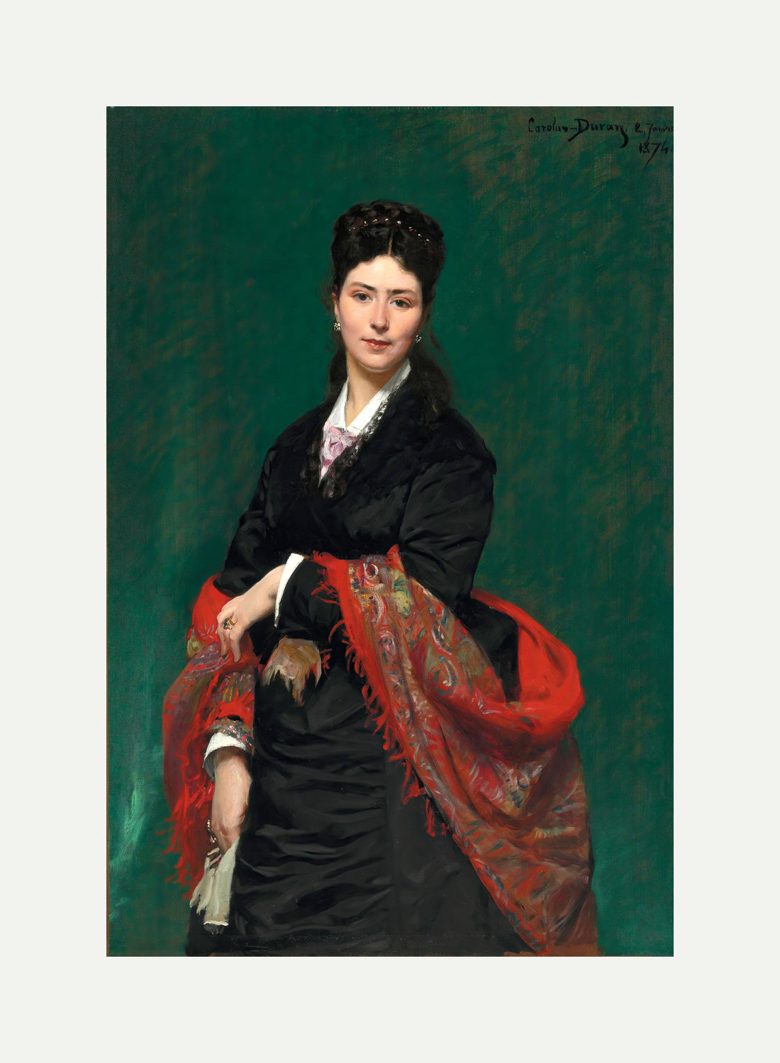 Carolus-Duran Print, Portrait of Madame Marie Clerc (1874) — rolled canvas