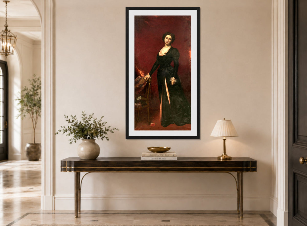 Carolus-Duran Print, Portrait of María Reyna de Fernández Blanco (1899) — hallway