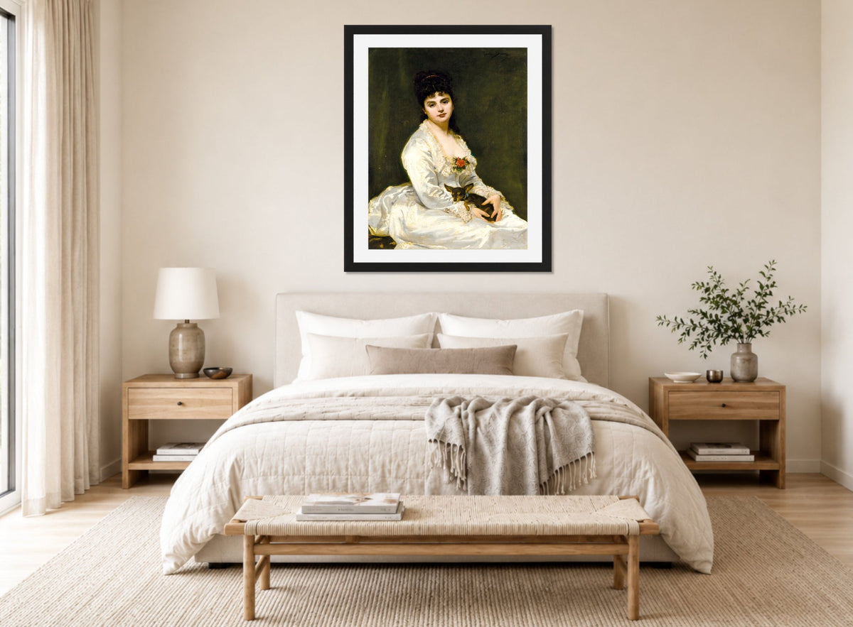 Carolus-Duran Print, Portrait of Mrs Henri Fouquier (1876) — bedroom