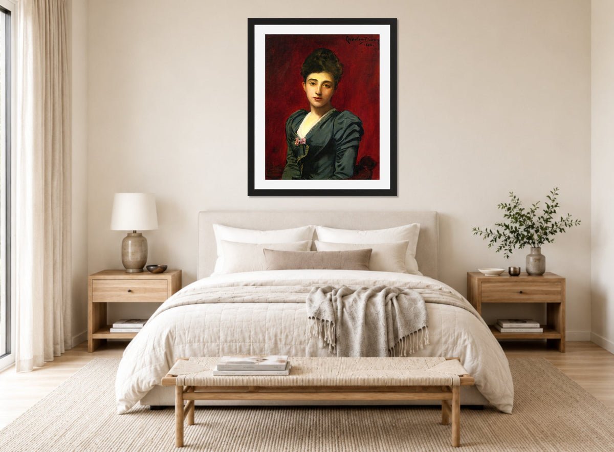 Carolus-Duran Print, Portrait of the Countess Lily de Roussy de Sales (1888) — bedroom