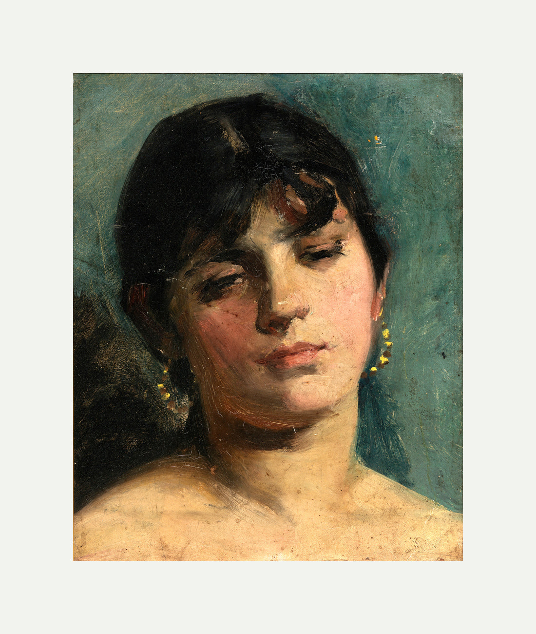 Carolus-Duran Print, Portrait Sketch of a Young Girl (1885) — rolled canvas