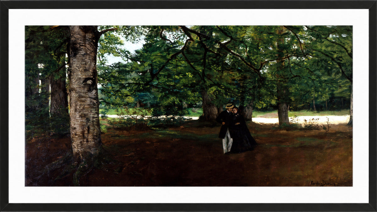 Carolus-Duran Print, Promenade in the Woods (1861) — black frame