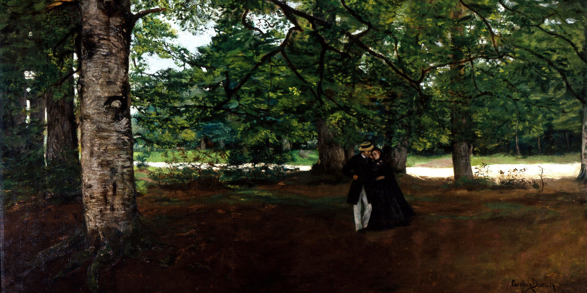 Carolus-Duran Print, Promenade in the Woods (1861) — unframed