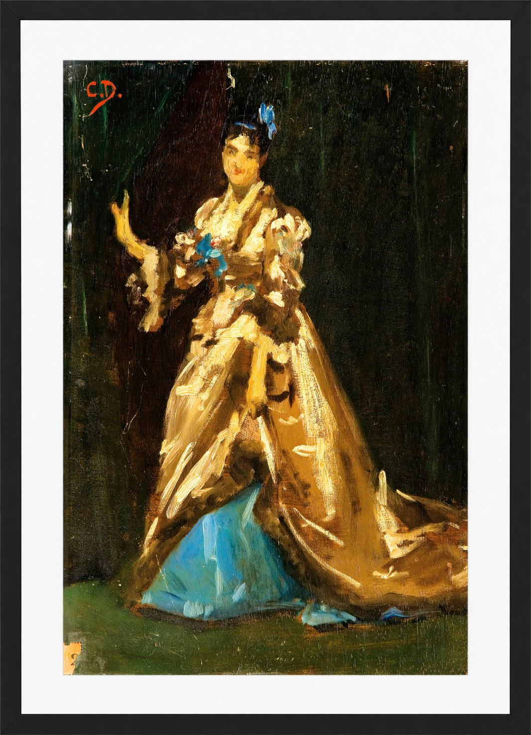 Carolus-Duran Print, Sketch for the Portrait of Mrs Feydeau — black frame