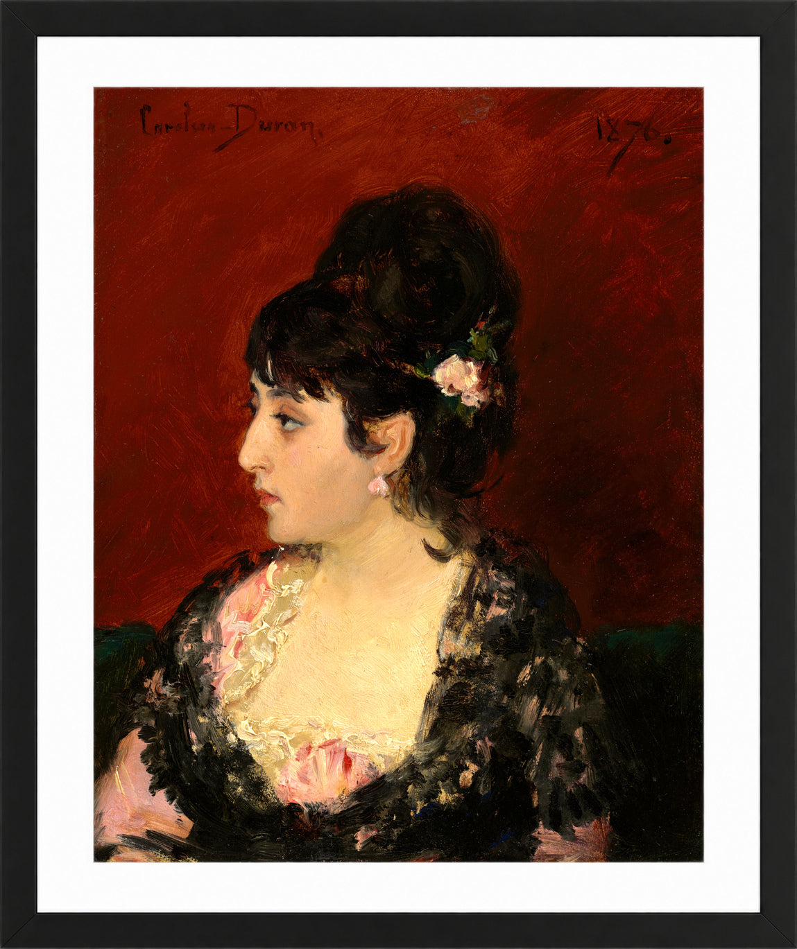 Carolus-Duran Print, Spanish Woman (1876) — black frame