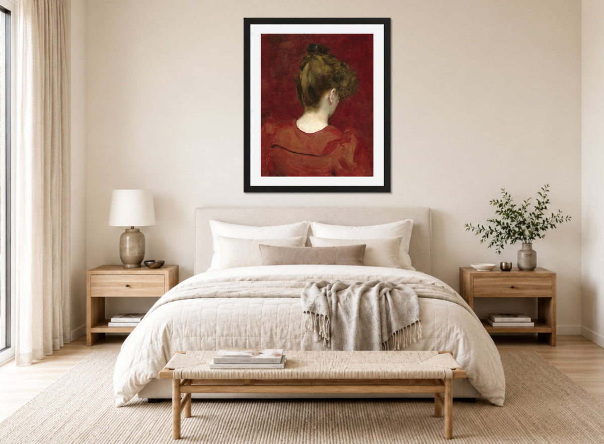 Carolus-Duran Print, Study of Lilia (1887) — bedroom