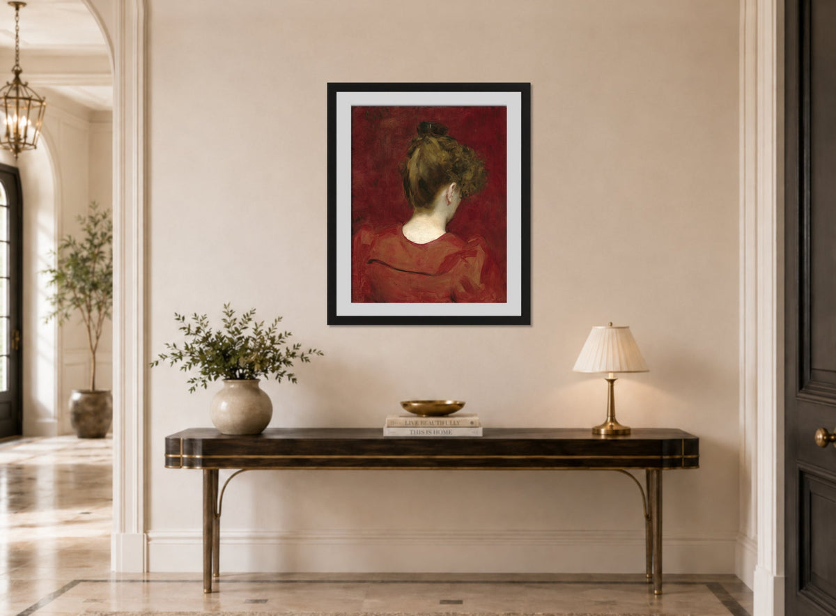 Carolus-Duran Print, Study of Lilia (1887) — hallway