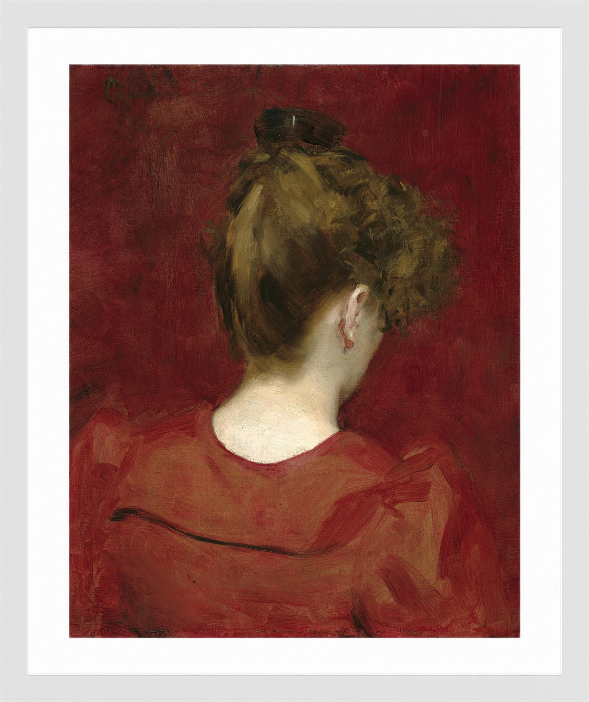 Carolus-Duran Print, Study of Lilia (1887) — white frame