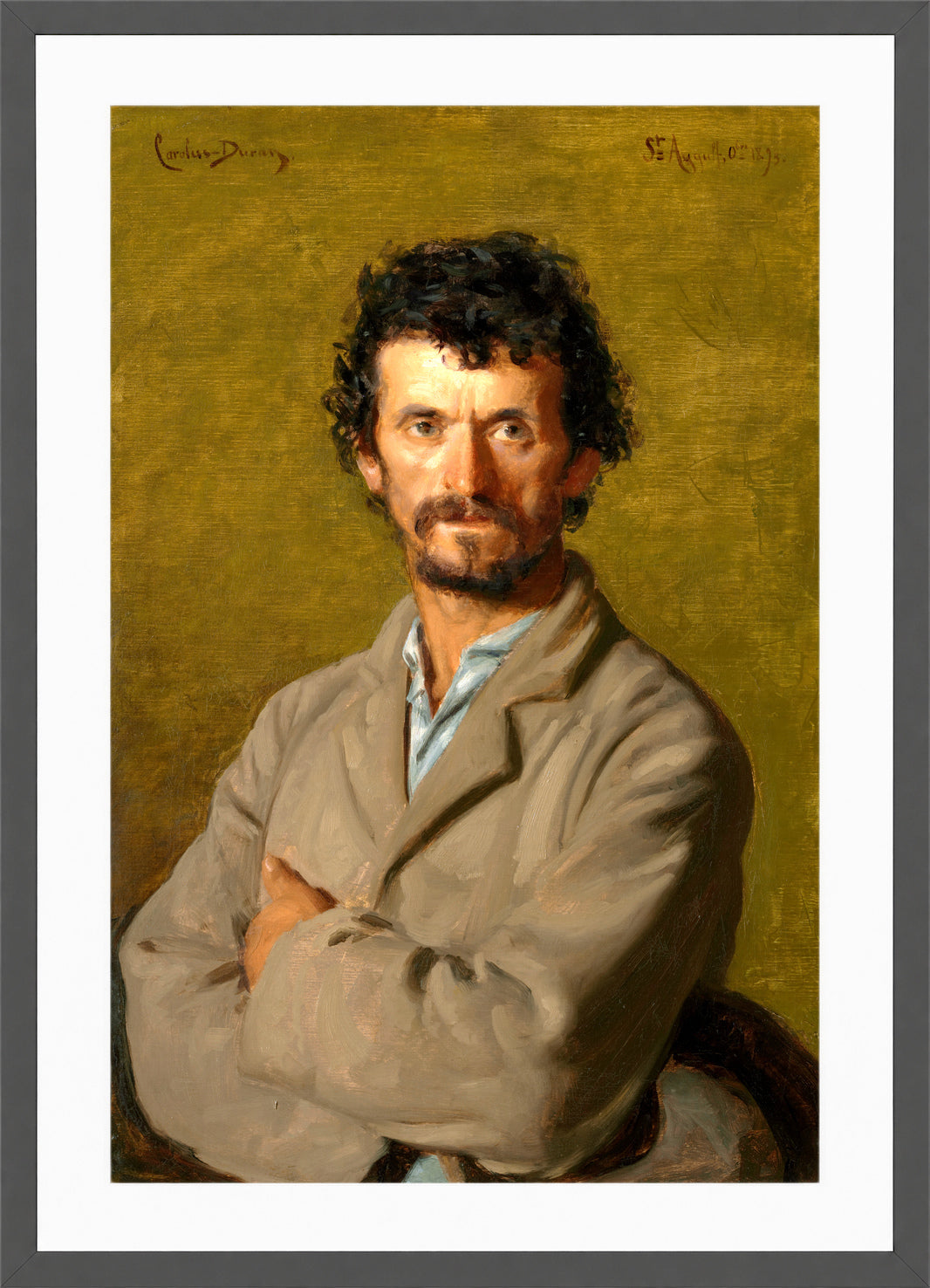 Carolus-Duran Print, The Artist’s Gardener (1893) — dark grey frame