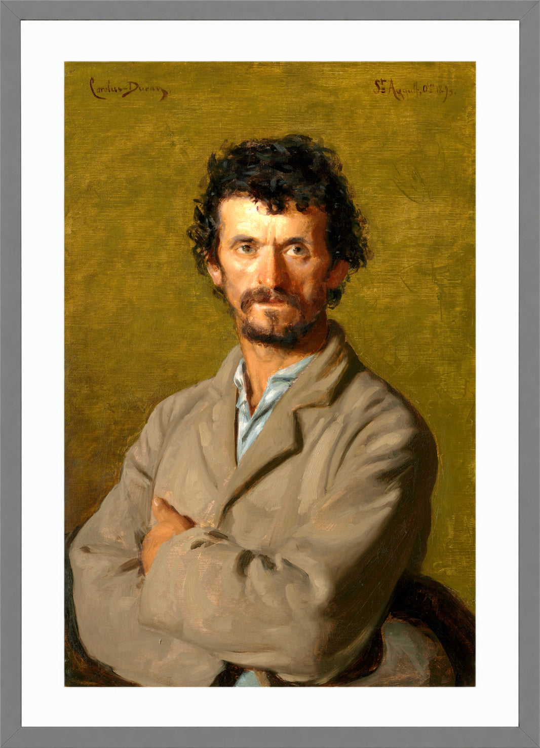 Carolus-Duran Print, The Artist’s Gardener (1893) — light grey frame
