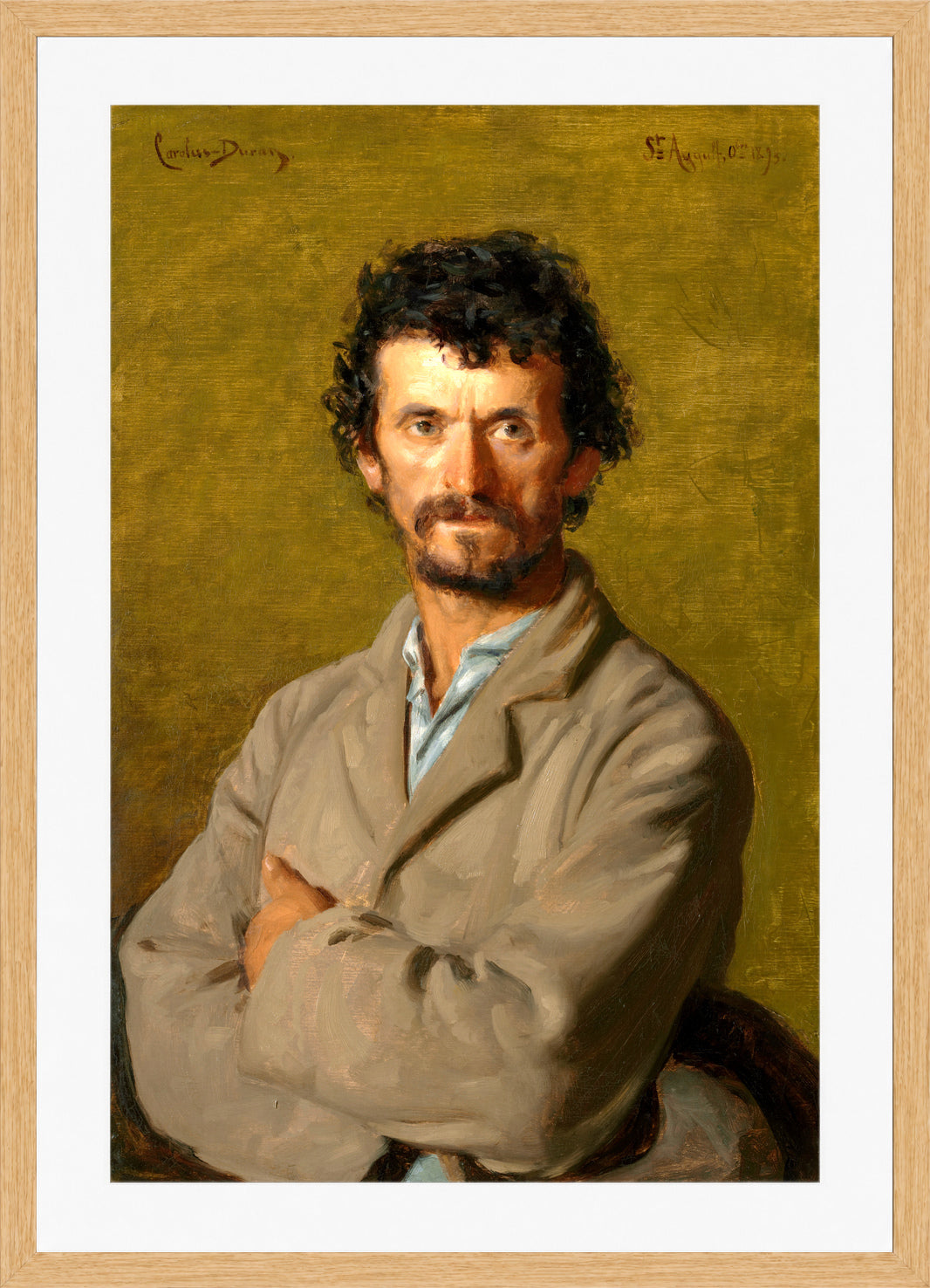 Carolus-Duran Print, The Artist’s Gardener (1893) — oak frame