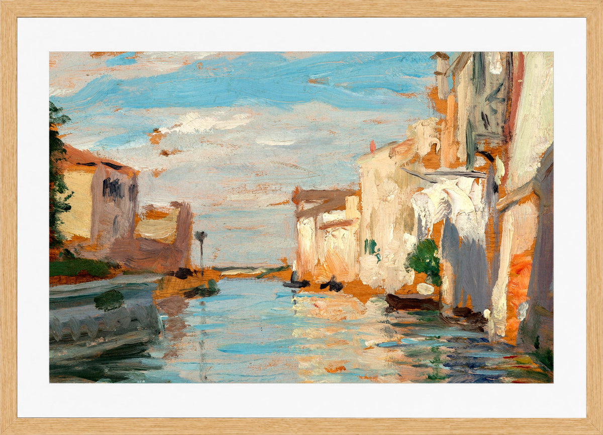 Carolus-Duran Print, View of Venice (circa 1865–1869) — oak frame