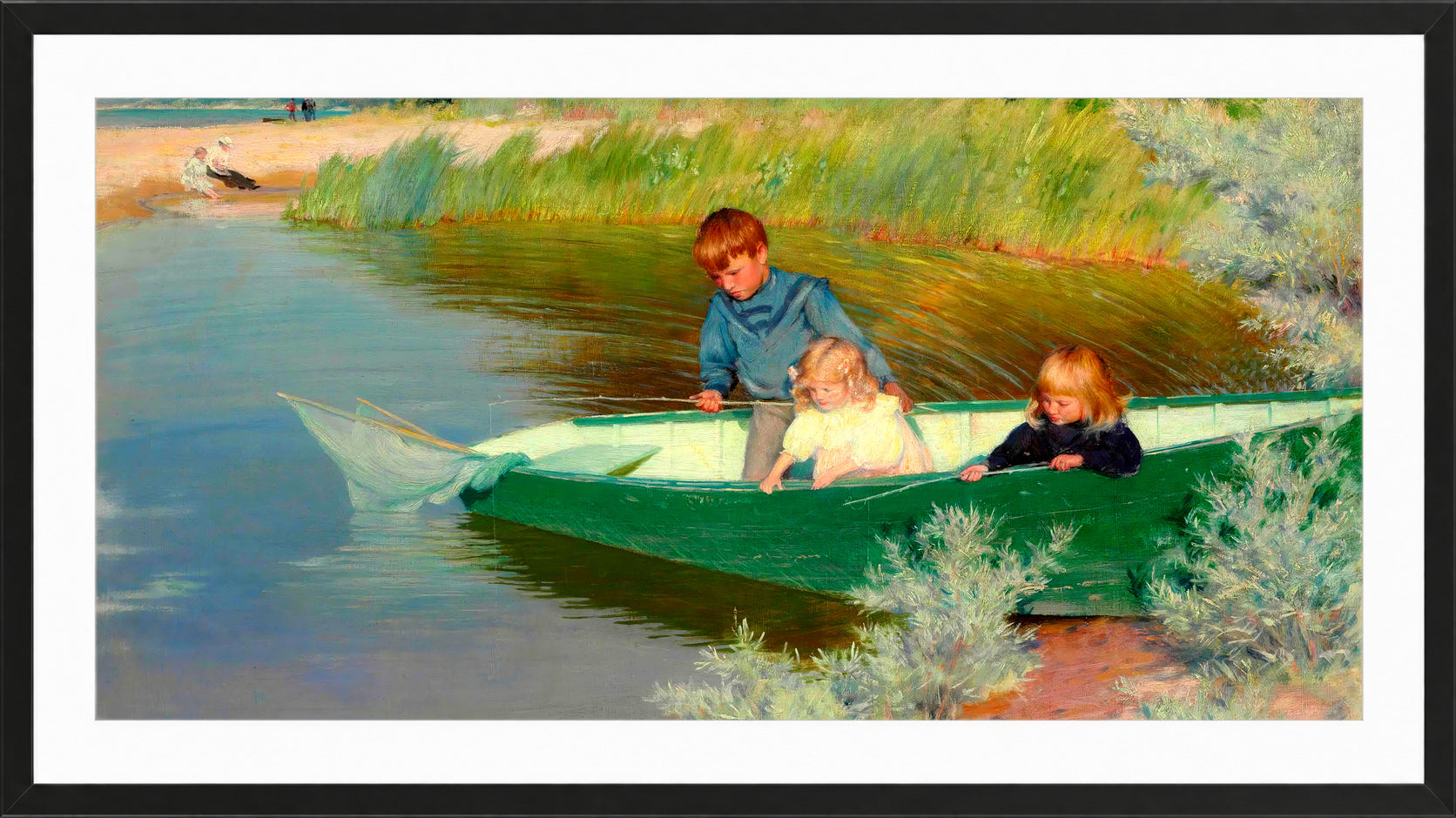 Charles Courtney Curran Print, Great Expectations (1897) in a black frame