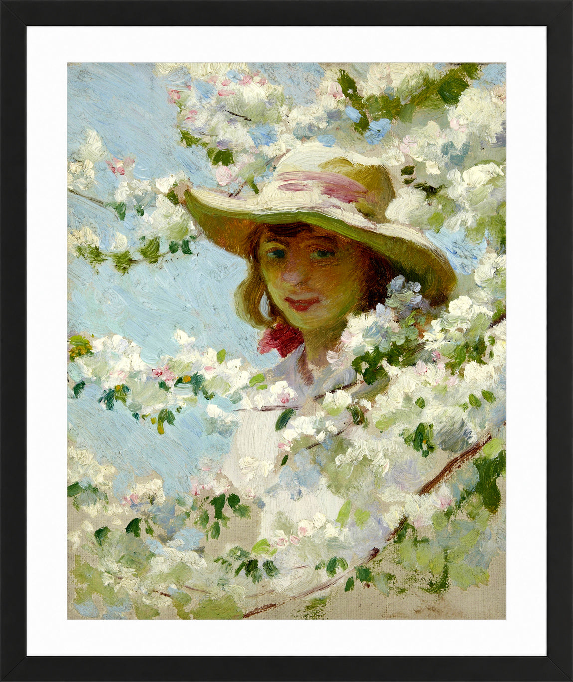 Charles Courtney Curran Print, Untitled in a black frame