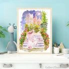 Cinderella Elephant Children's Nursery Wall Art Print