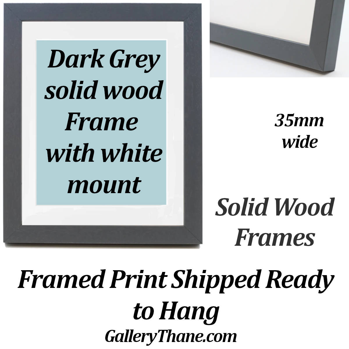 Solid Wood Frames for gallery quality prints exclusively at GalleryThane