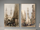 Bedroom Wall Art, Set of 2 Scenes of Cairo by David Roberts