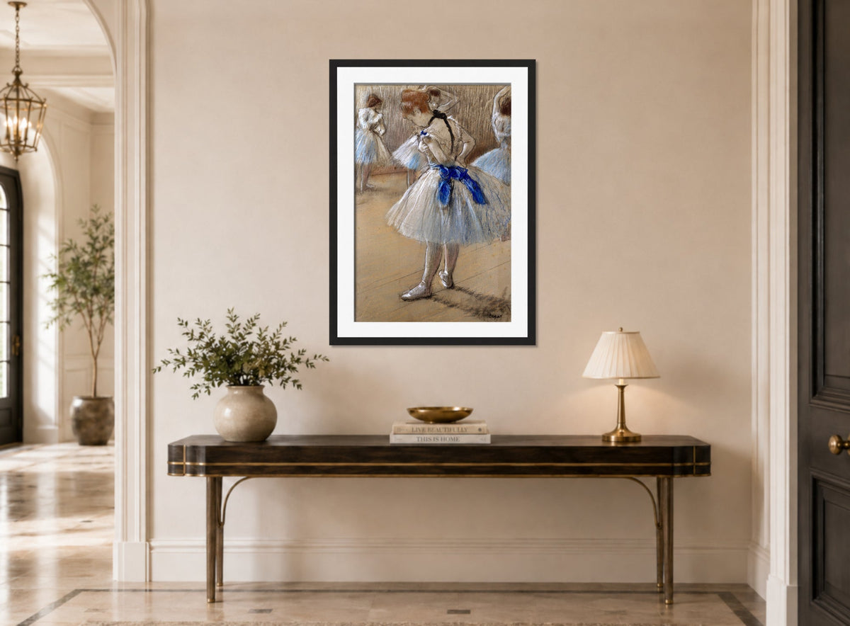 Edgar Degas Print, Dancer (ca displayed above a console table