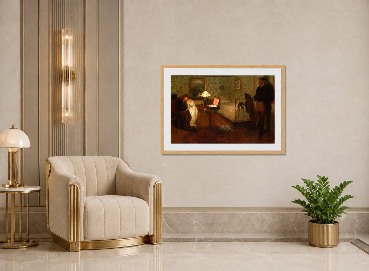 Edgar Degas Print, Interior displayed in an Art Deco interior